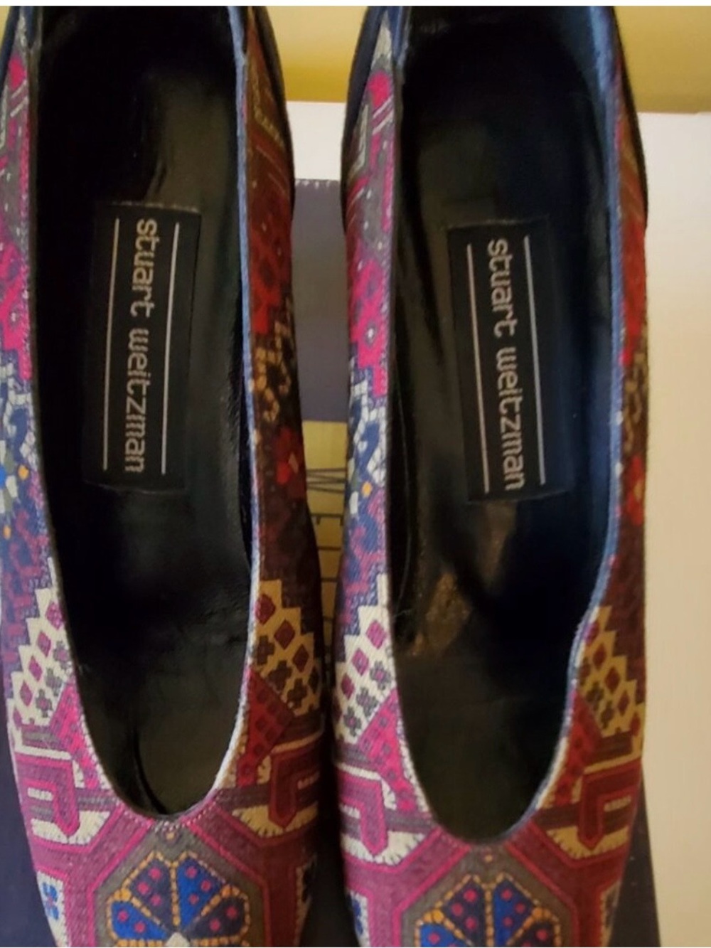 Stuart Weitzman Multicolor Geometric Patterned Pumps